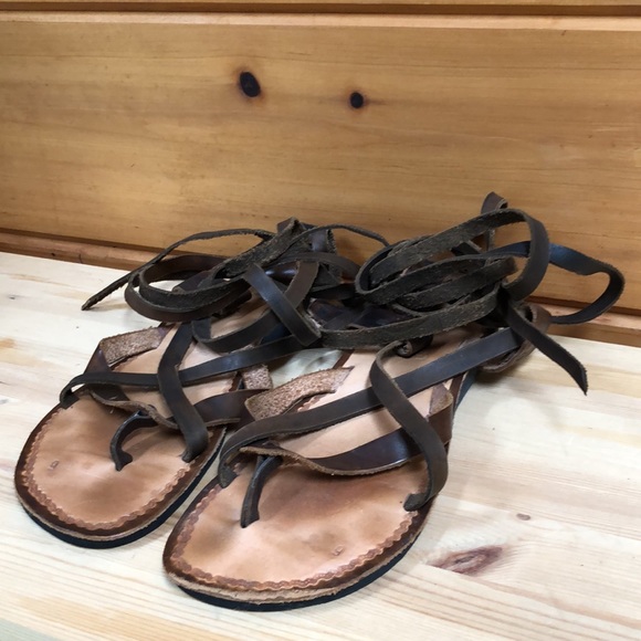 Anay Pe Gladiator Leather Sandals Handmade in Guanajuato Mexico 9 - Picture 2 of 9